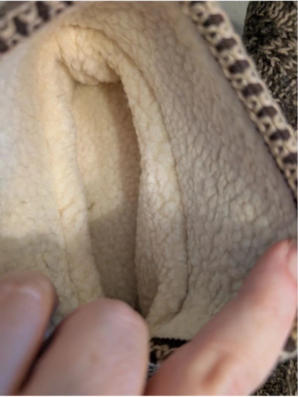 ROCKDOVE Brown Beige Knit Slippers Size 11